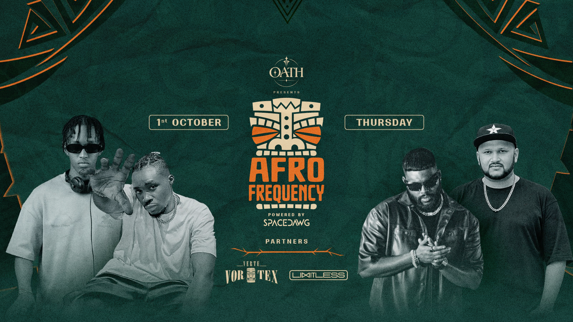 Oath presents Afro Frequency, powered by Spacedawg - 1st October, Thursday